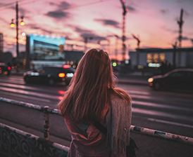 girl road thinking criticism